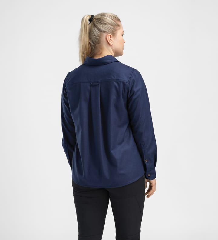 Aclima Women's ReBorn Woolshirt Navy Melange Aclima