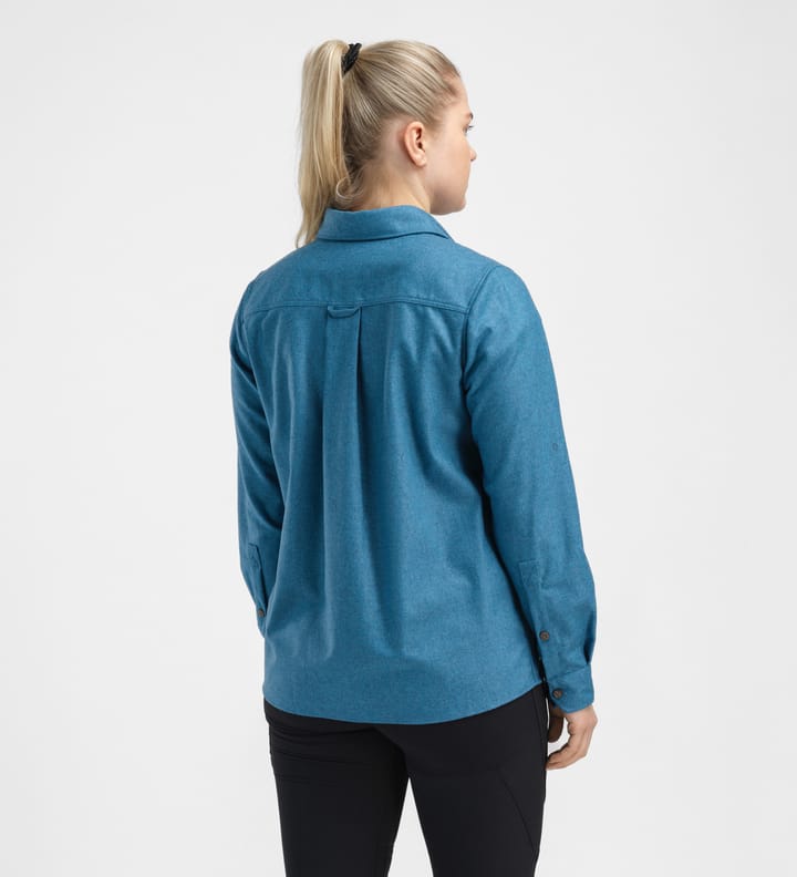 Aclima Women's ReBorn Woolshirt Blue Melange Aclima