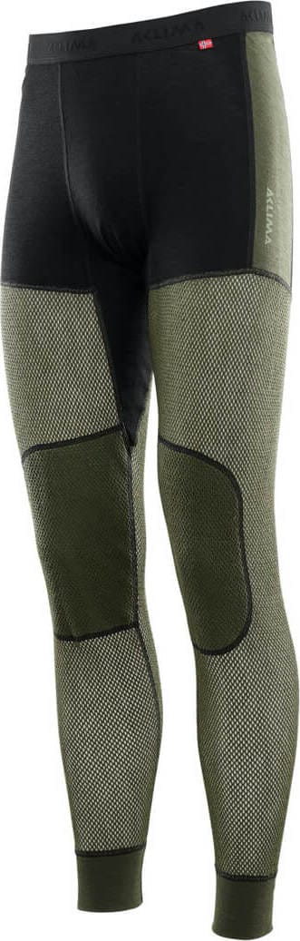 Aclima Men's WoolNet Hybrid Longs Jet Black/Olive Night/Dill Aclima