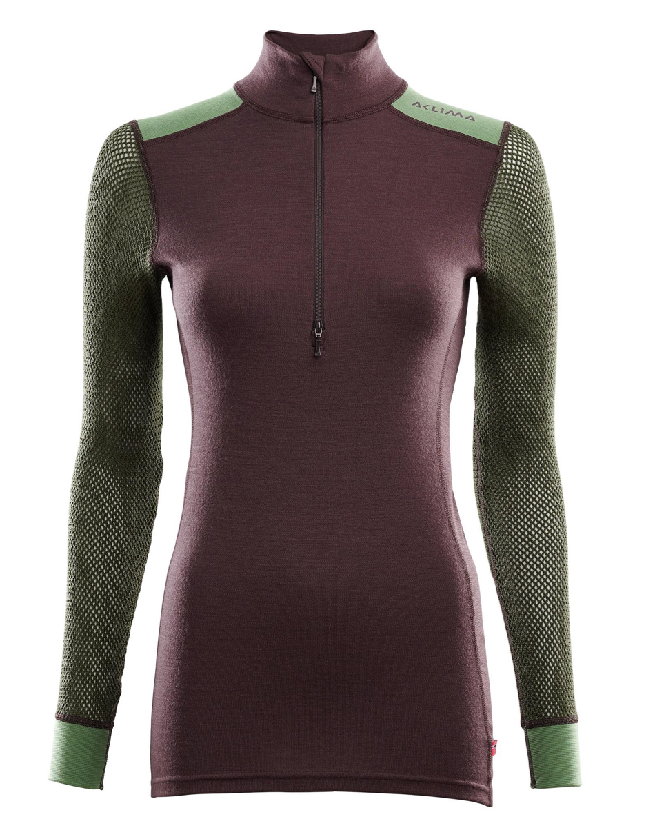 Baselayer Top | Women's WoolNet Hybridock Neck W/zip | Aclima