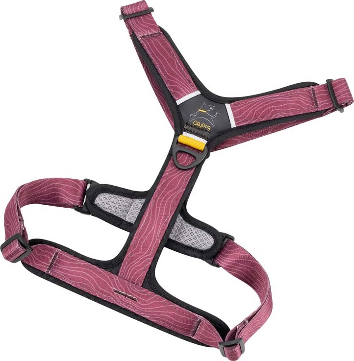 OllyDog Alpine Reflective Comfort Harness Rosewood