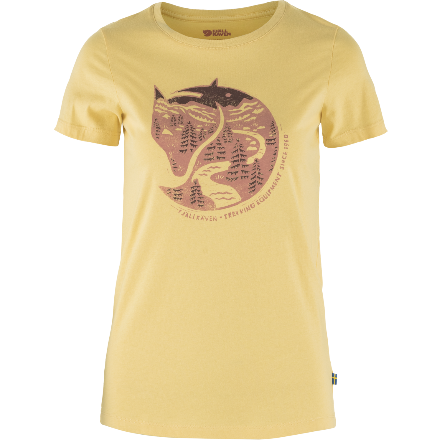 Fjällräven Women’s Arctic Fox Print T-shirt Mais Yellow