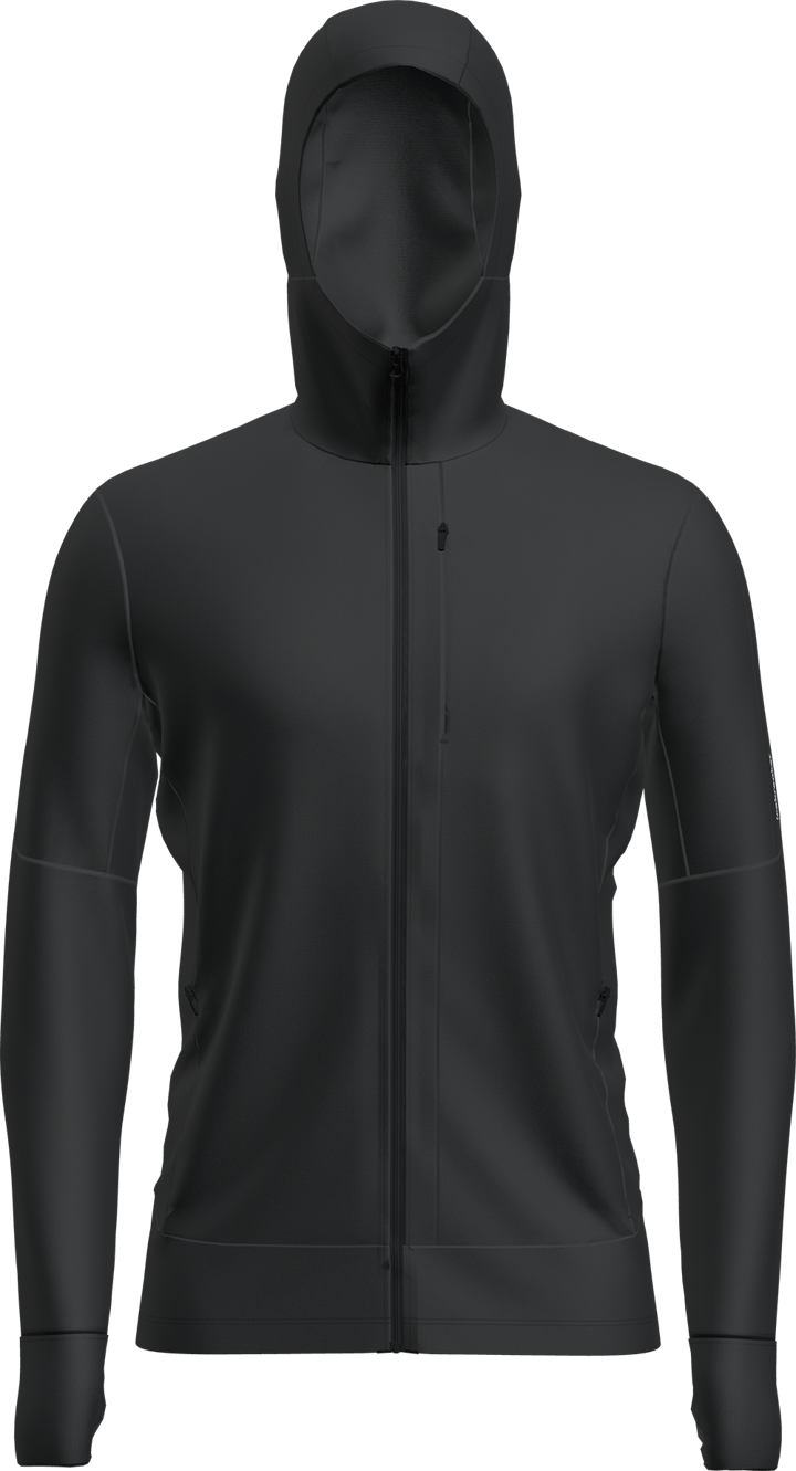 Icebreaker Men's Merino 260 Quantum Iv Longsleeve Zip Hoodie Black Icebreaker