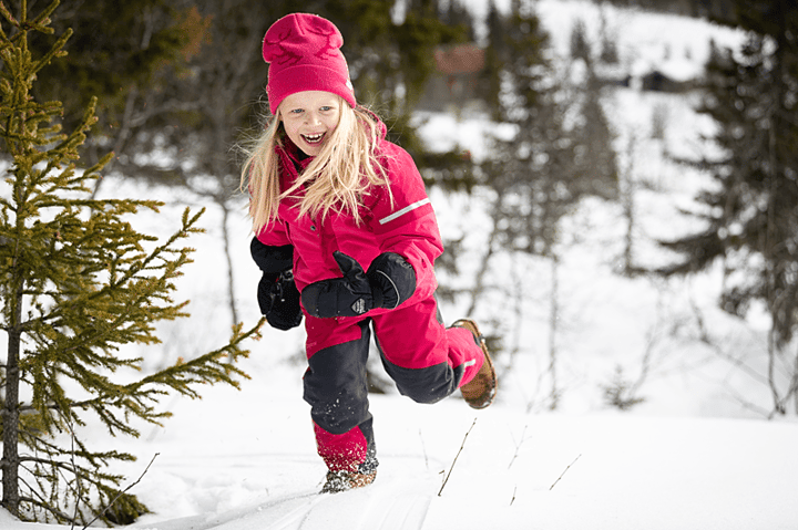 Bergans Kids' Antlers Beanie Raspberry Pink/Raspberry Red Bergans