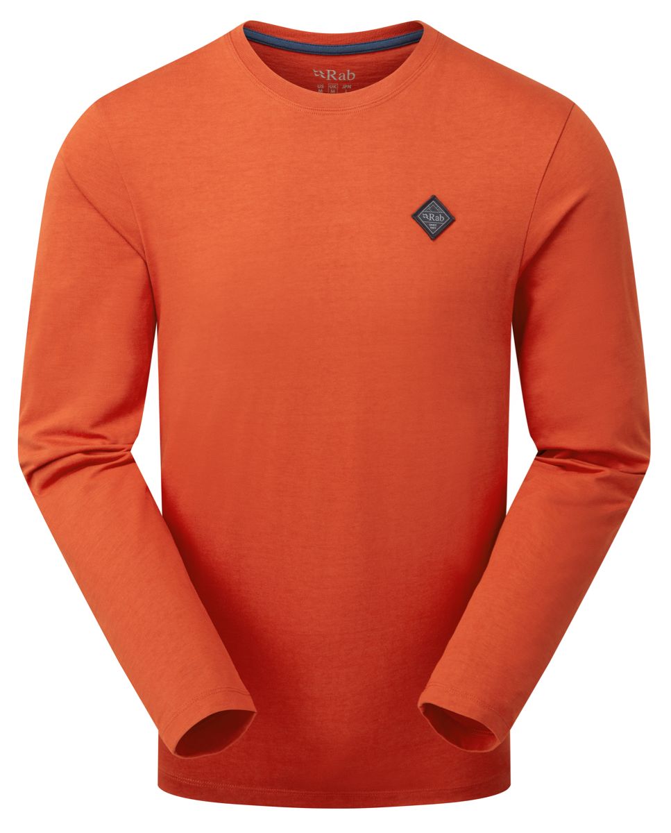 Rab Basecamp Logo Badge Ls Tee Red Clay