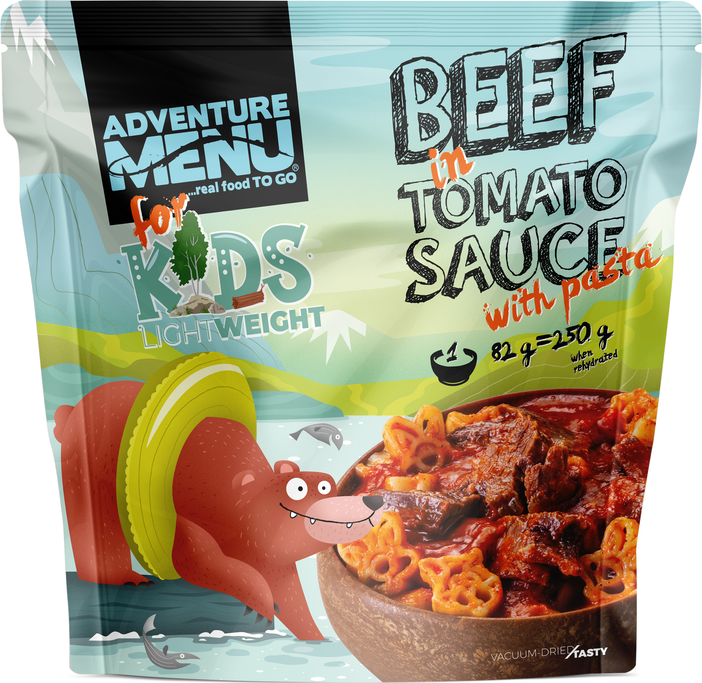 Adventure Menu Beef In Tomato Sauce With Pasta 250g Nocolour