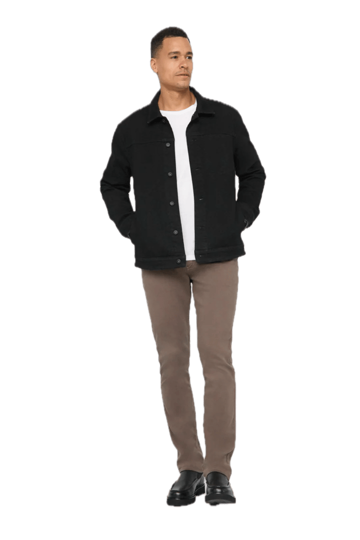 Duer Tech Fleece Denim Jacket Black Duer