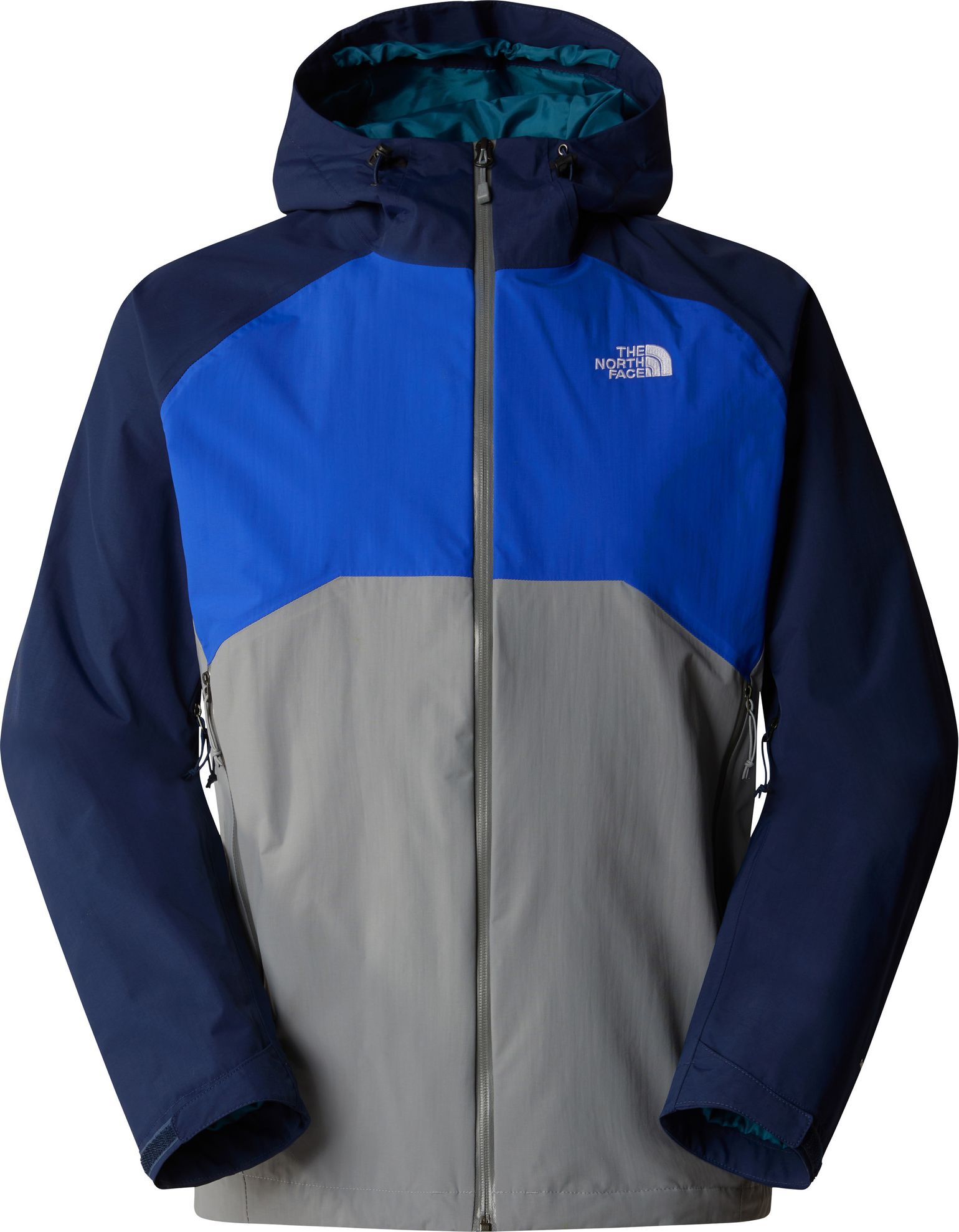 The North Face Men's Stratos Hooded Jacket Monument Grey/TNF Blue/Summit Navy