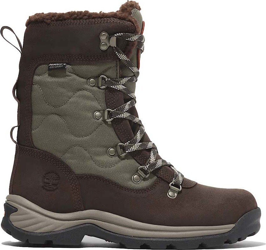 Timberland Women’s Chocorua Tall Lace-Up Waterproof Snow Boot Dark Brown Full Grain