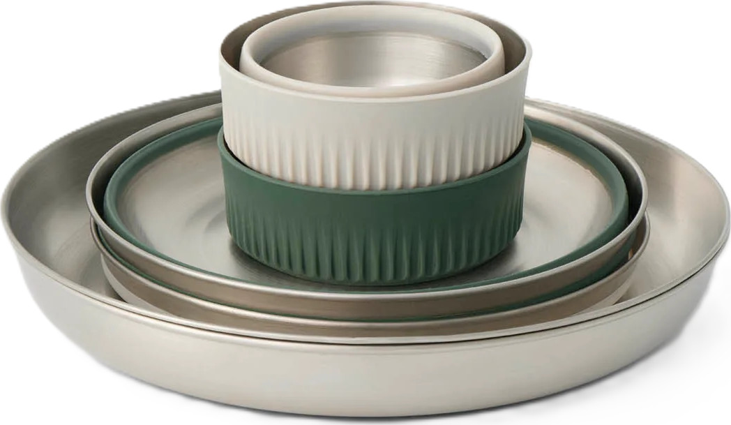 Sea To Summit Detour Stainless Steel Collapsible Dinnerware Set – [6 Piece] Multi