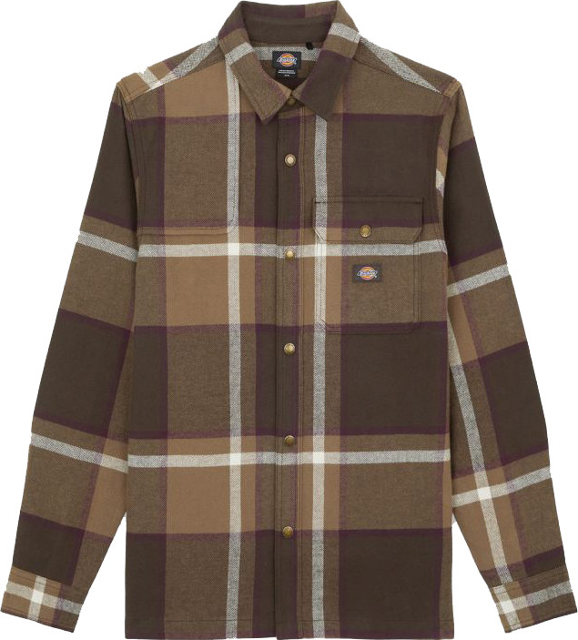 Dickies Men’s Nimmons Long Sleeve Shirt Dark Brown