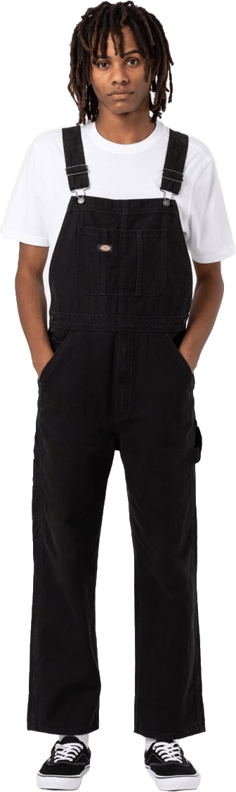 Dickies Men's Duck Canvas Bib Sw Black Dickies