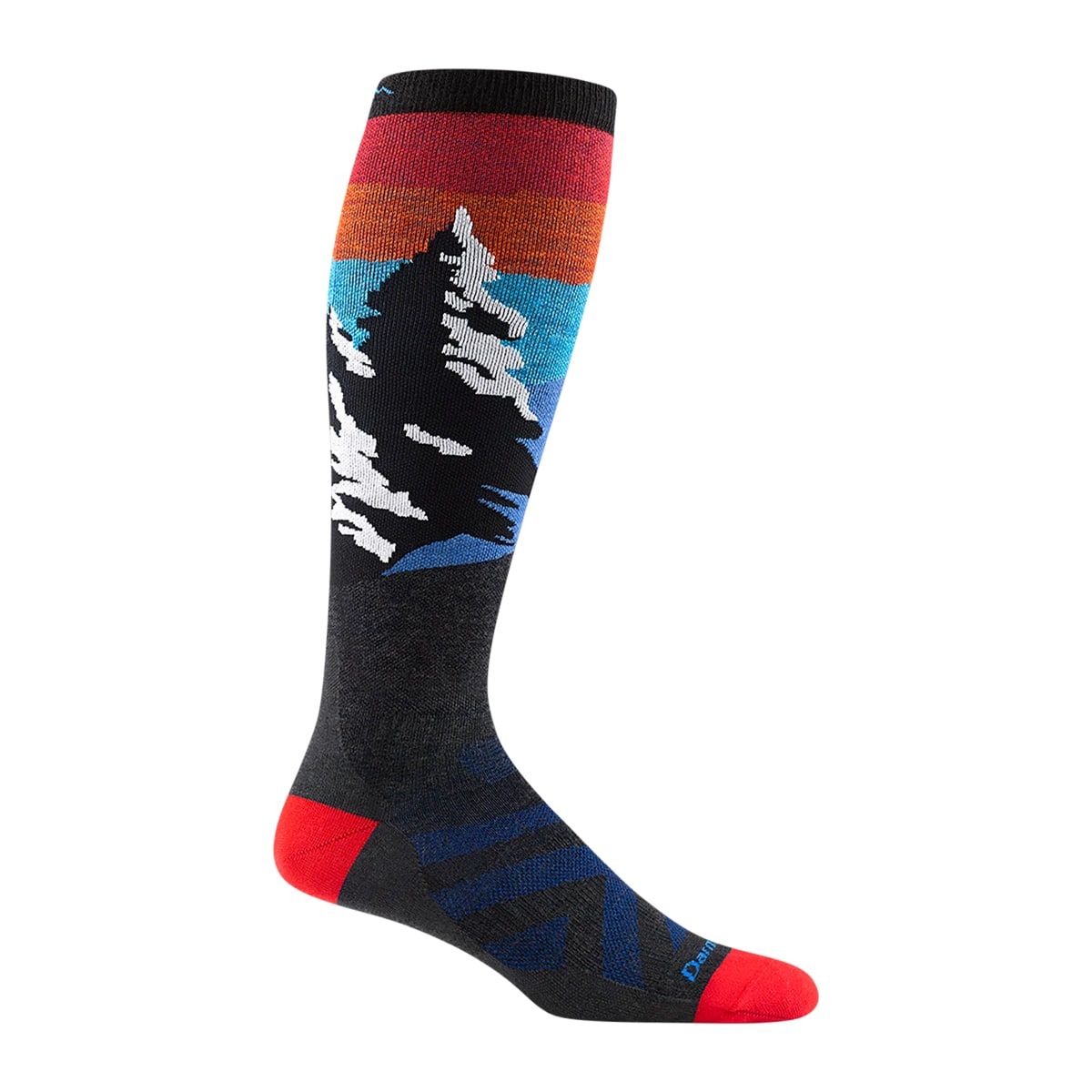 Darn Tough Men's Solstice Over-The-Calf Lightweight Ski & Snowboard Sock Charcoal