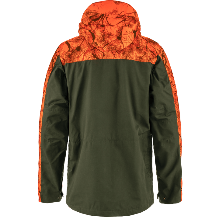 Fjällräven Men's Drev Hybrid Jacket Deep Forest-Orange Multi Camo Fjällräven