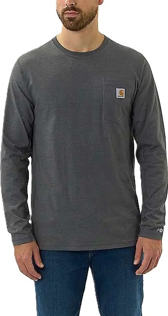 Carhartt Men’s Midweight Long-Sleve Pocket T-Shirt Carbon Heather