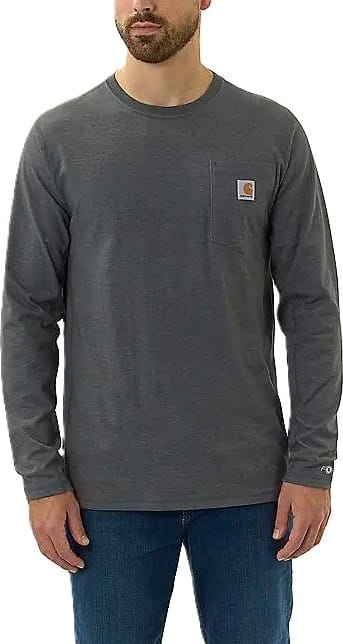 Carhartt Men's Midweight Long-Sleve Pocket T-Shirt Carbon Heather Carhartt