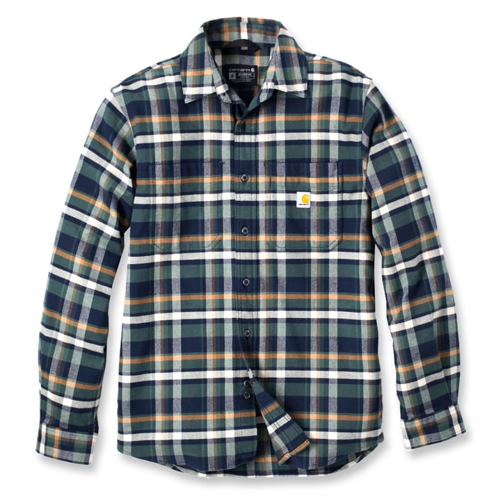 Carhartt Men's Flannel L/S Plaid Shirt Heavy Navy Carhartt