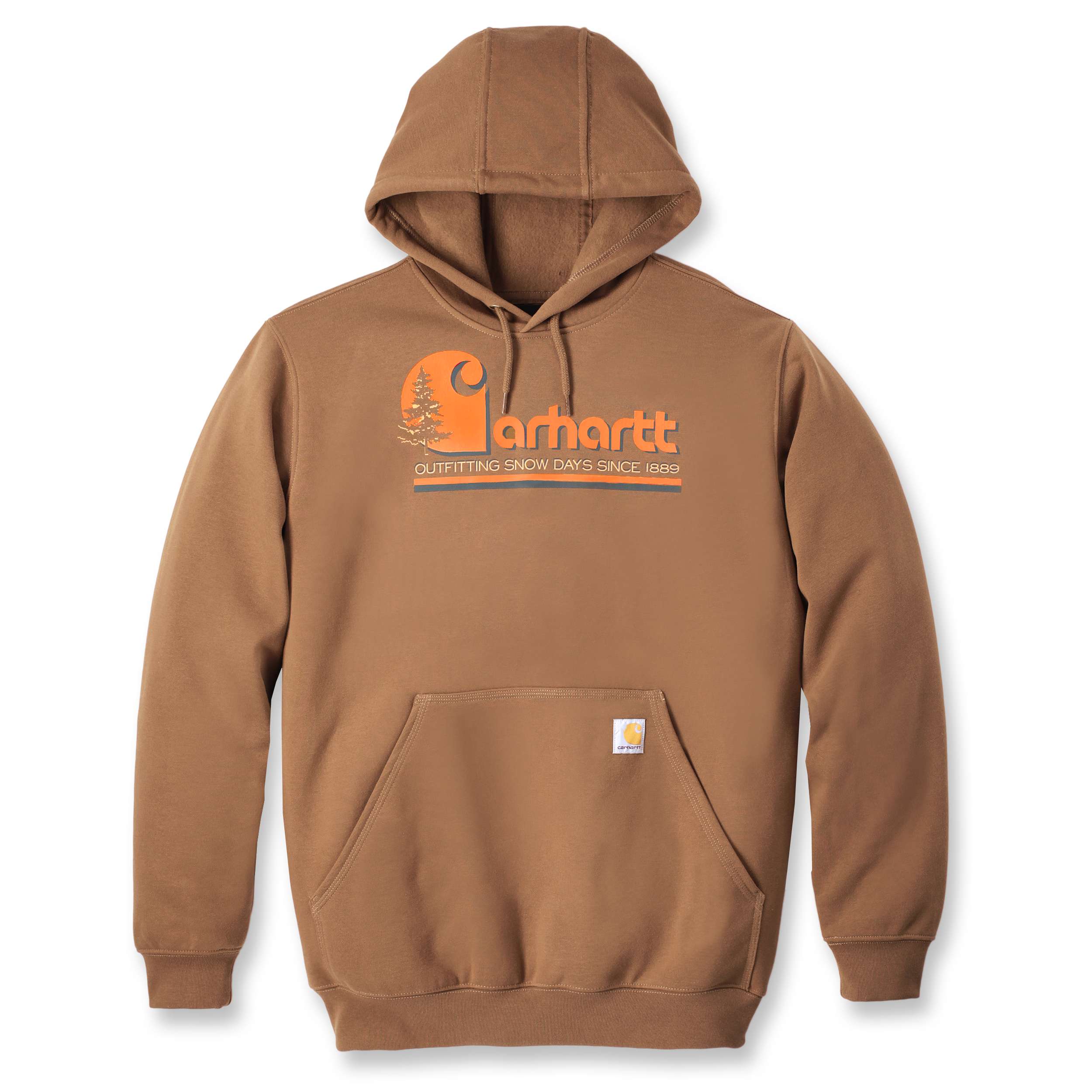 Carhartt Men’s Graphic Hooded Sweatshirt Brown