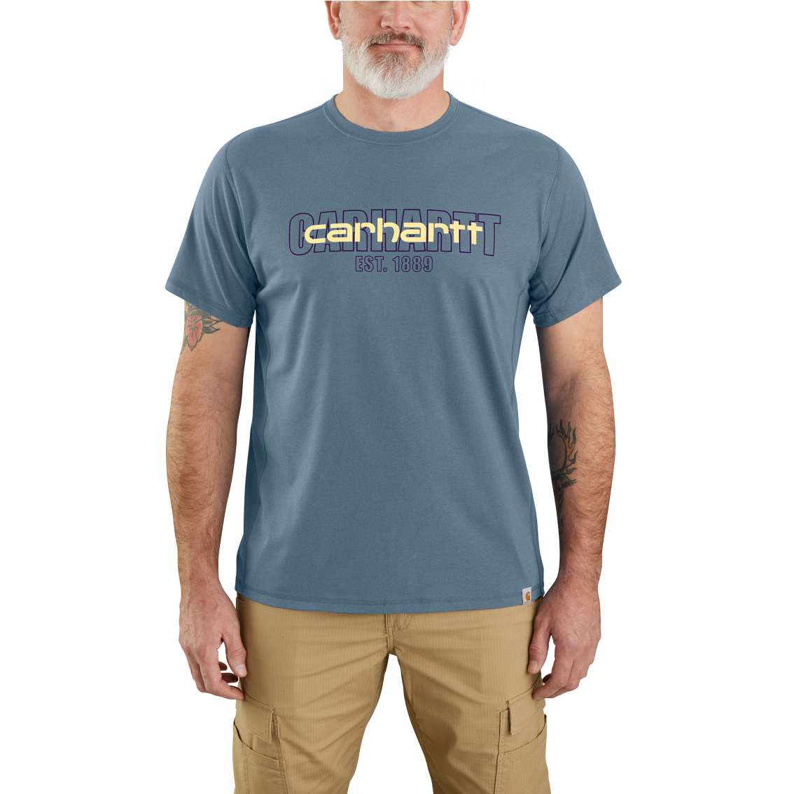 Carhartt Men’s Core Logo T-Shirt S/S Thundercloud Heather