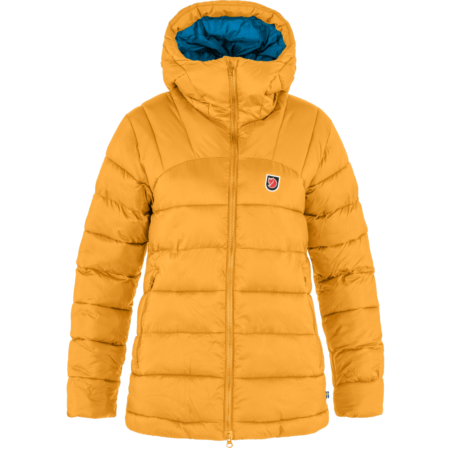 Fjällräven Women’s Expedition Mid Winter Jacket Mustard Yellow-Un Blue