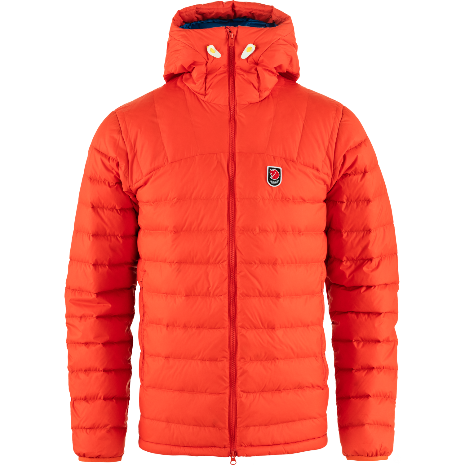 Fjällräven Men’s Expedition Pack Down Hoodie Flame Orange-Un Blue