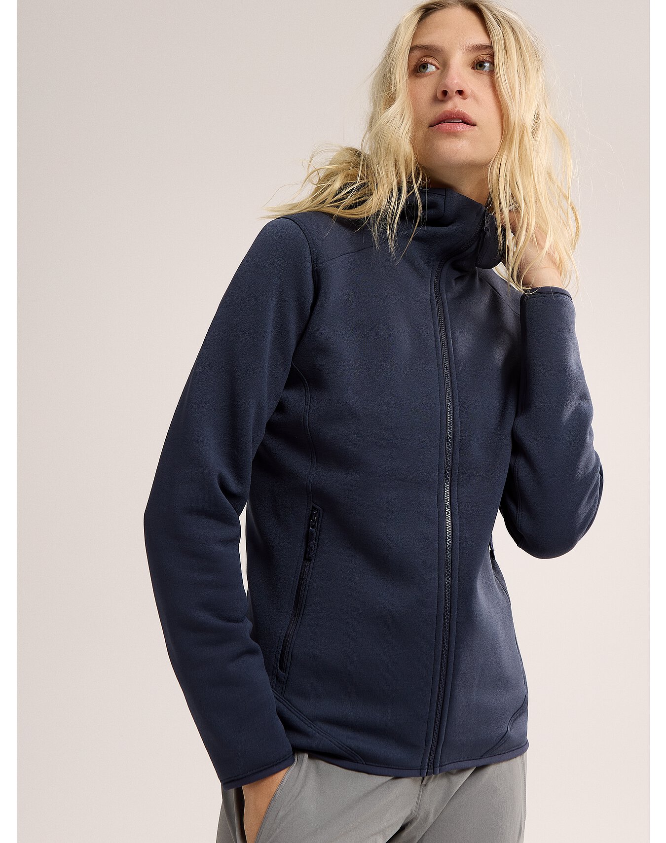 Orders Arc’teryx women’s hooded jacket (black) and blue hooded jacket