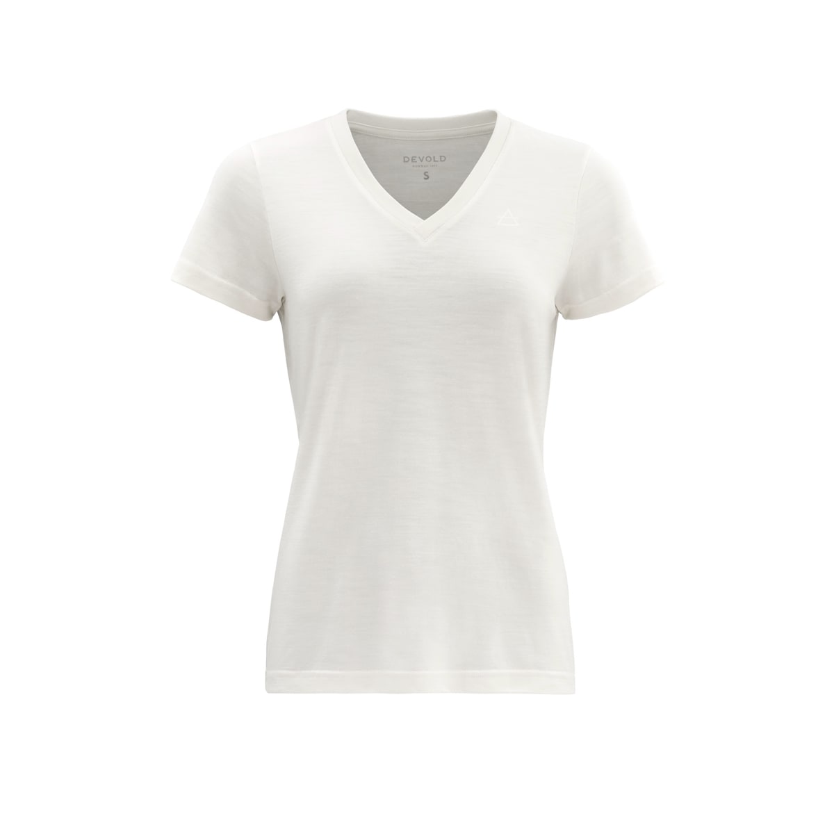 Devold Hareid Merino 200 Tee V-Neck Wmn White