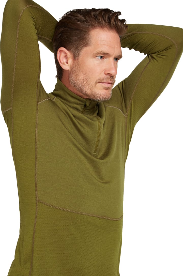 Icebreaker M Zoneknit 260 Ls Half Zip Algae/ashen/cb Icebreaker