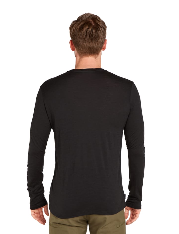 Icebreaker Merino 150 Tech Lite Long Sleeve T-Shirt Bear Lift Black Icebreaker