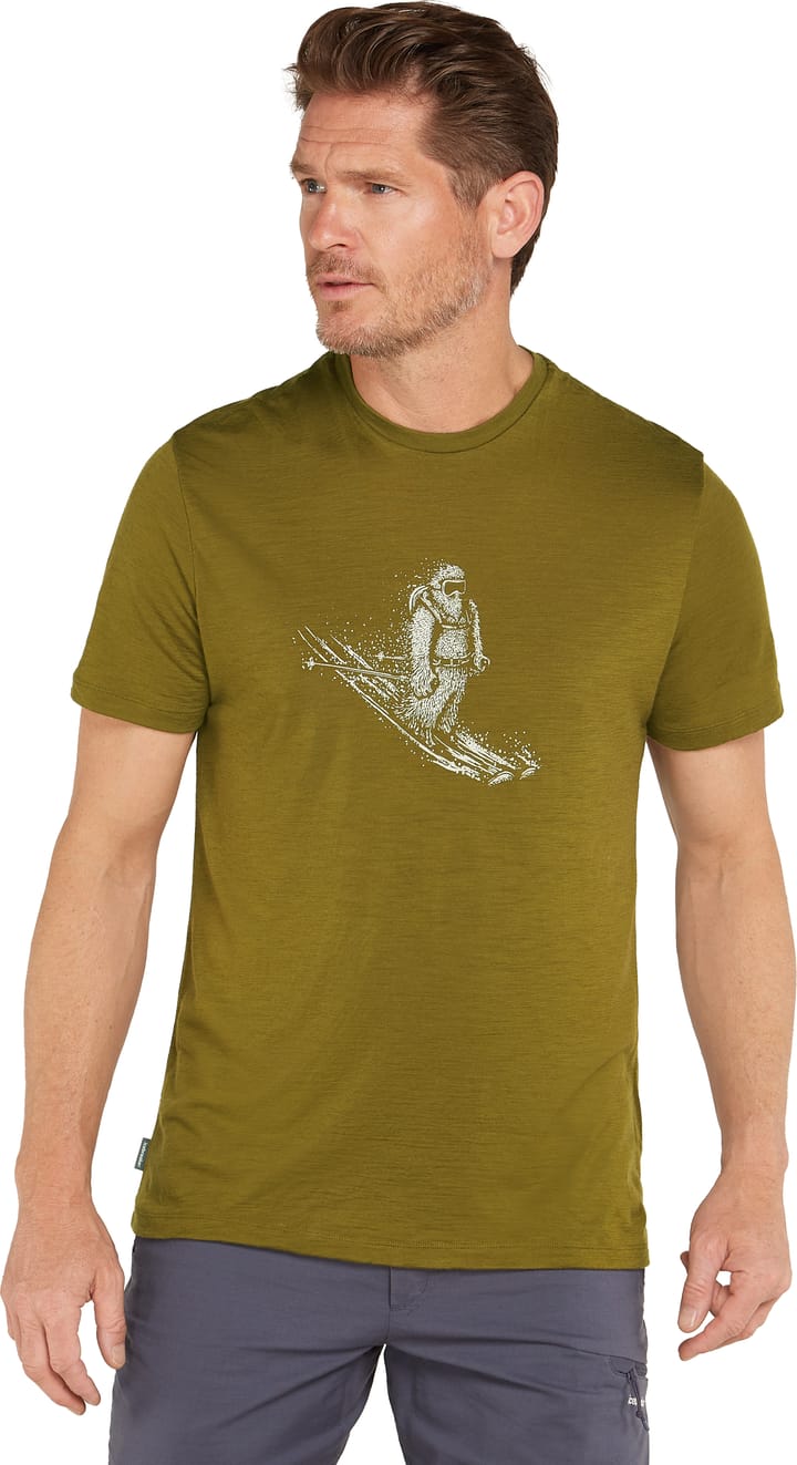 Icebreaker Men's Merino 150 Tech Lite Short Sleeve T-Shirt Skiing YetiPaddle Algae Icebreaker