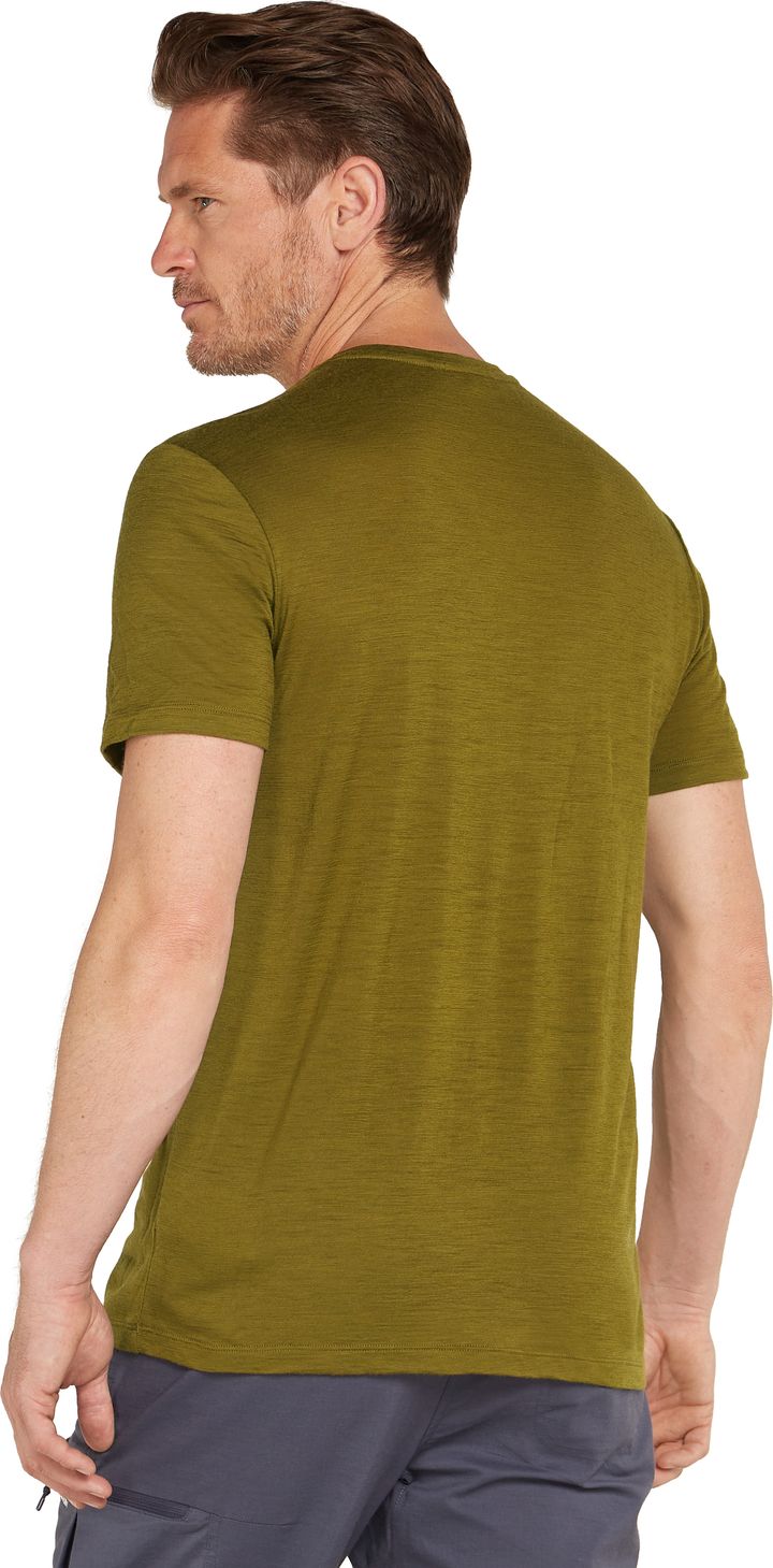 Icebreaker Men's Merino 150 Tech Lite Short Sleeve T-Shirt Skiing YetiPaddle Algae Icebreaker