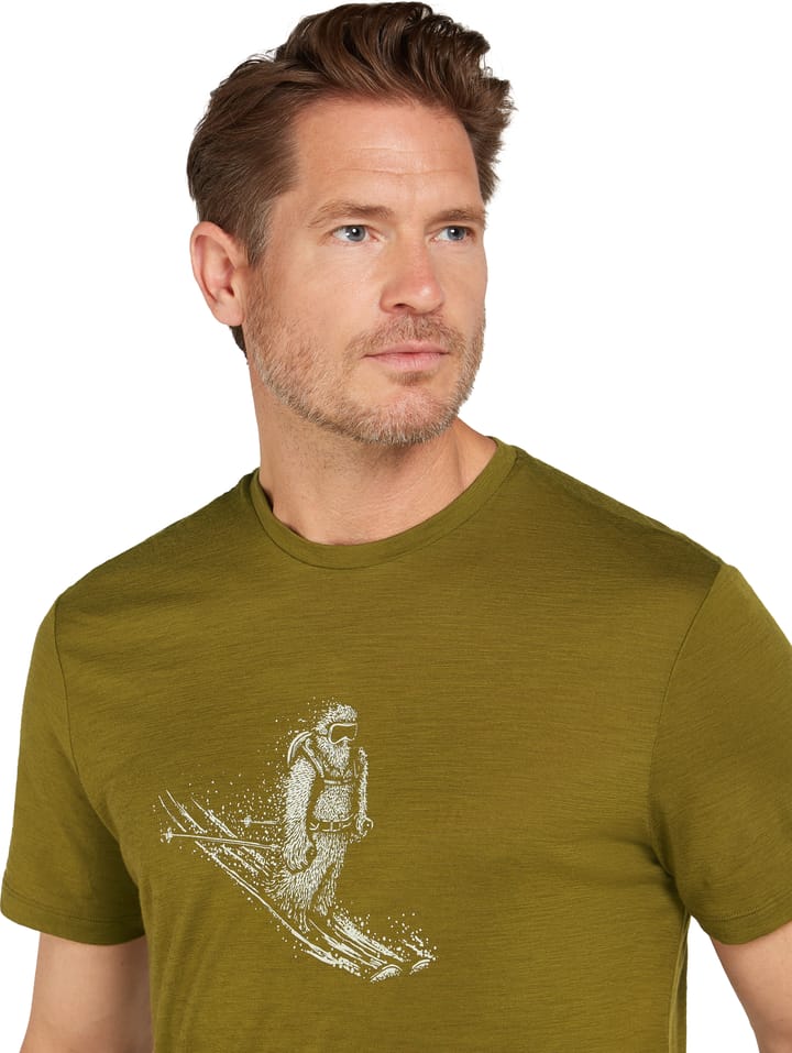 Icebreaker Men's Merino 150 Tech Lite Short Sleeve T-Shirt Skiing YetiPaddle Algae Icebreaker