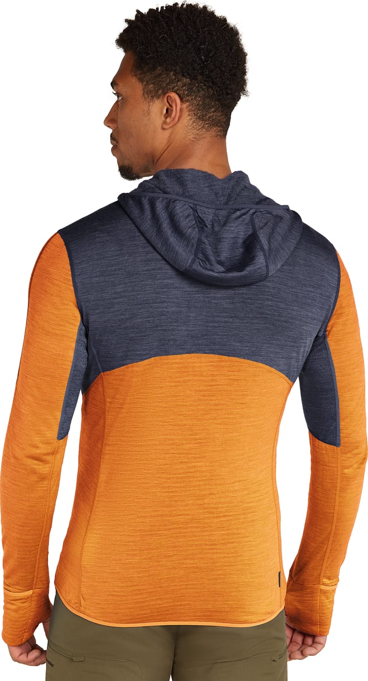 Icebreaker Men's Merino 200 Realfleece Descender Longsleeve Zip  Graphite/Ray/Feldsar/Core Black Icebreaker