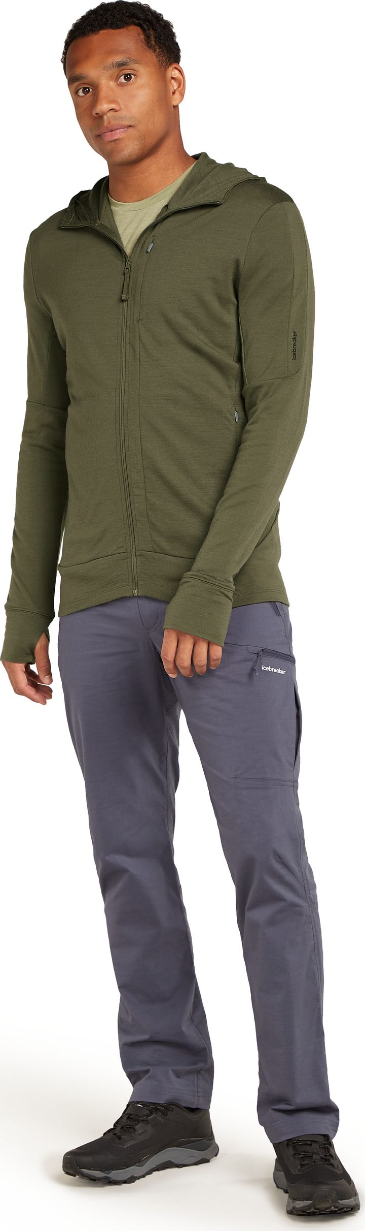 Icebreaker Men's Merino 260 Quantum Iv Longsleeve Zip Hoodie Loden Icebreaker