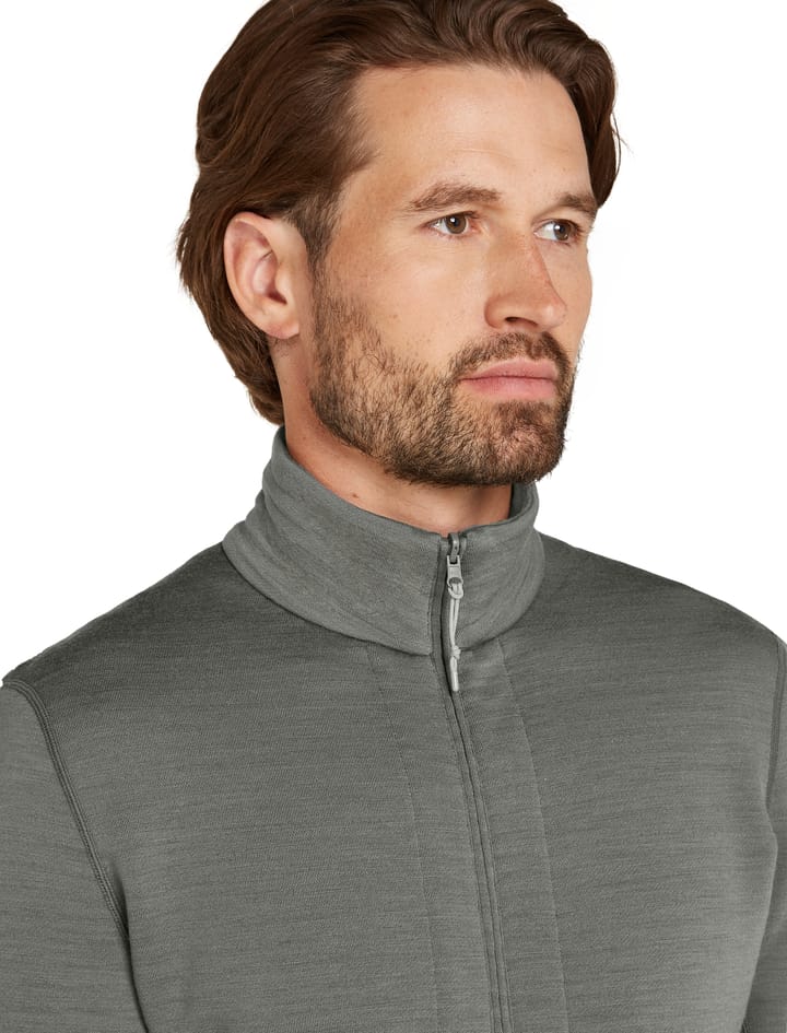 Icebreaker Men's Merino 400 Realfleece Descender Longsleeve Zip Galaxy/Moss/Core Black Icebreaker