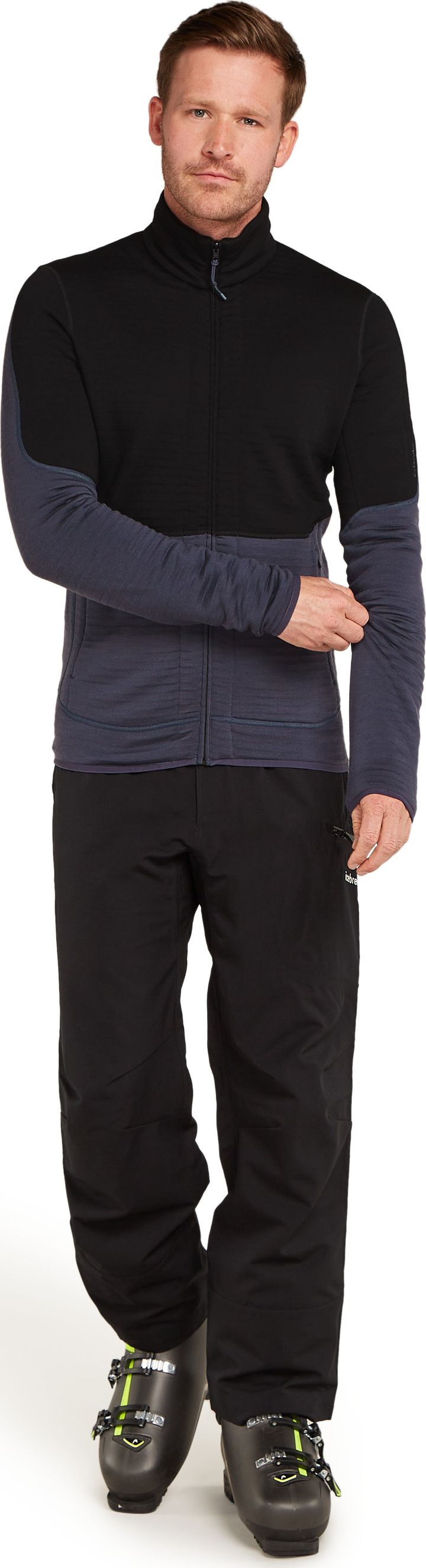 Icebreaker Men's Merino 400 Realfleece Descender Longsleeve Zip Icebreaker