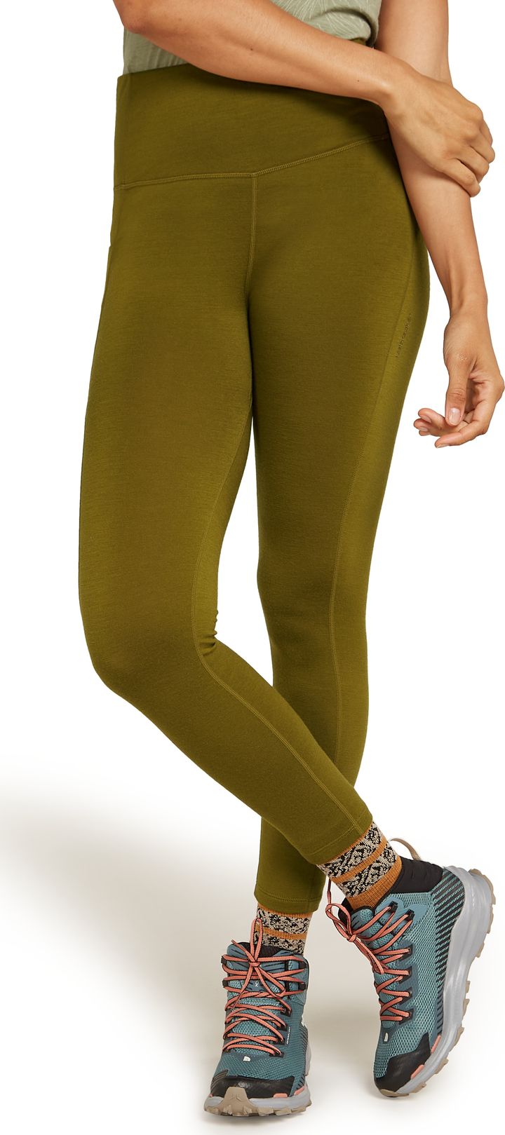 Icebreaker Women's Merino 260 Fastray II 25" High Rise Tights Algae Icebreaker