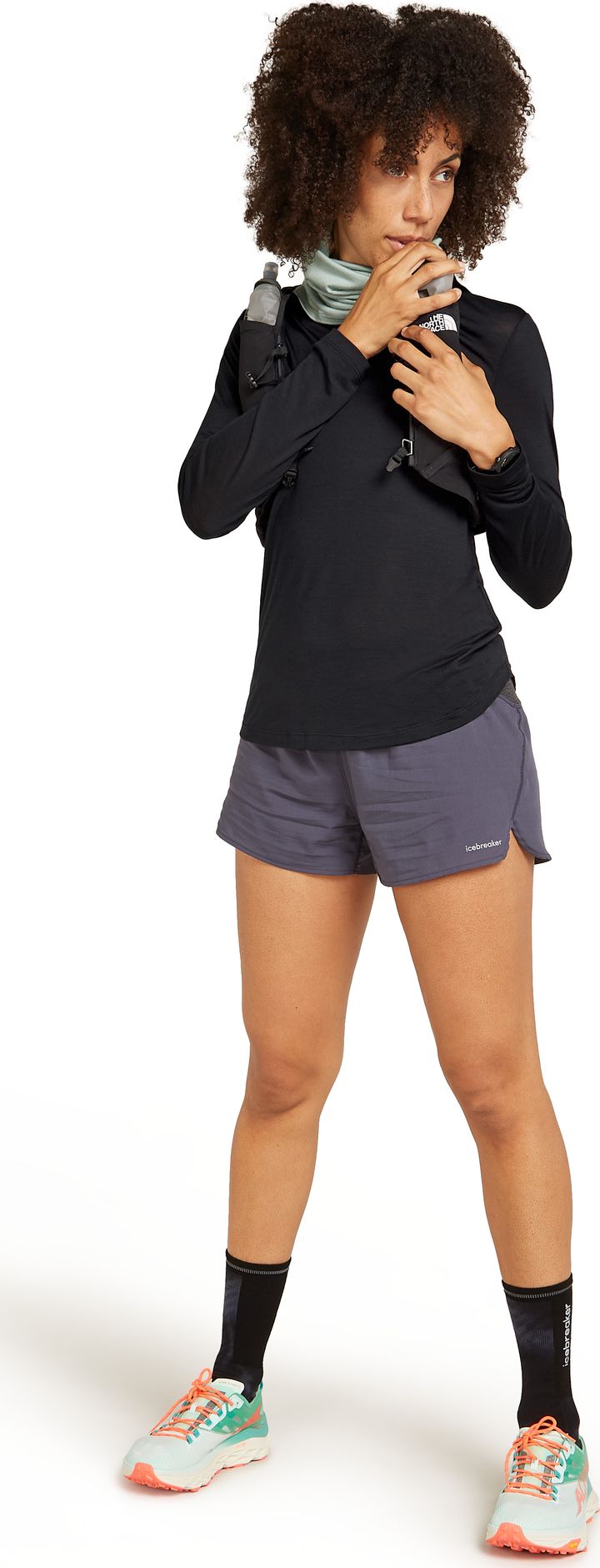 Icebreaker Women's Merino 125 Cool-Lite™ Sphere III Long Sleeve Tee Black Icebreaker