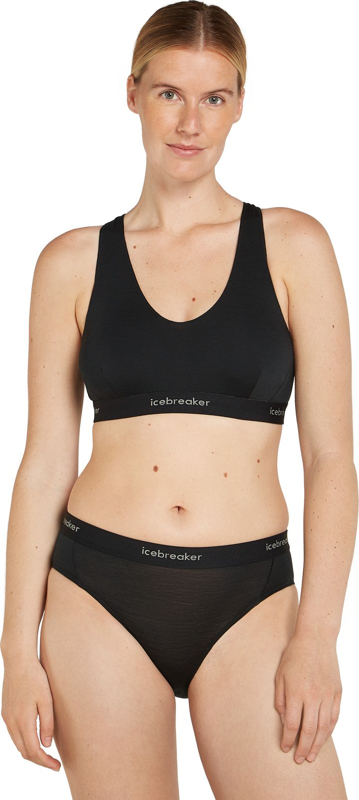 Icebreaker Women's Merino 125 Cool-Lite Sprite Racerback Bra Black Icebreaker