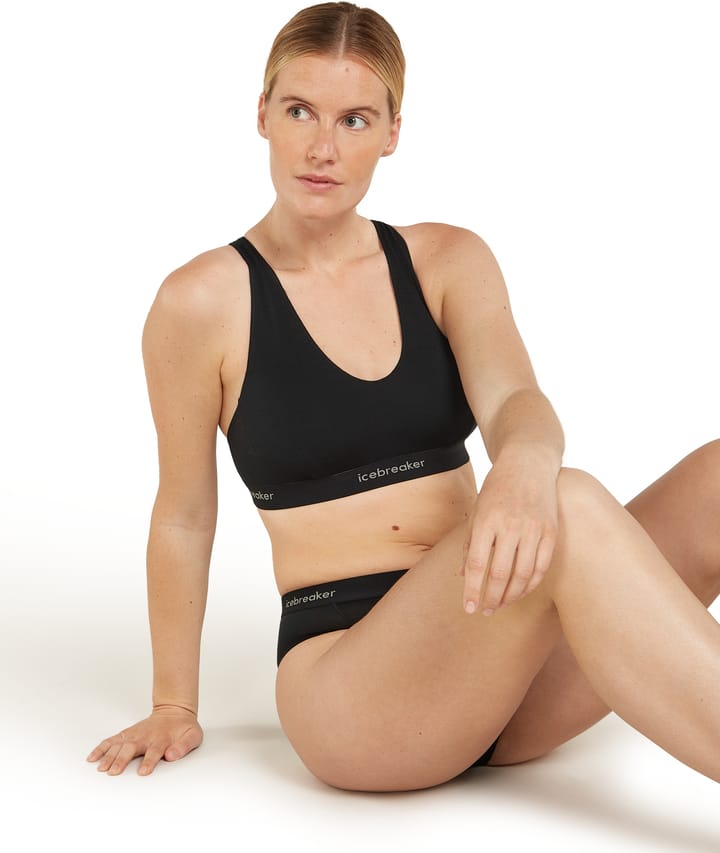 Icebreaker Women's Merino 125 Cool-Lite Sprite Racerback Bra Black Icebreaker