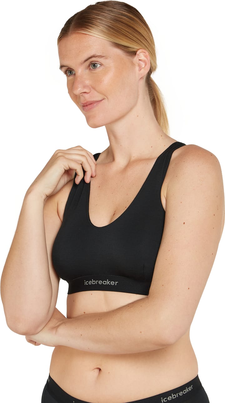 Icebreaker Women's Merino 125 Cool-Lite Sprite Racerback Bra Black Icebreaker