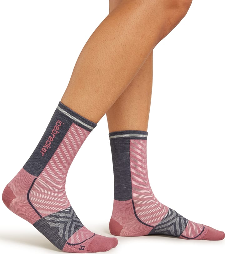 Icebreaker Women Merino Run+ Ultralight Crew Deco/graphite Icebreaker