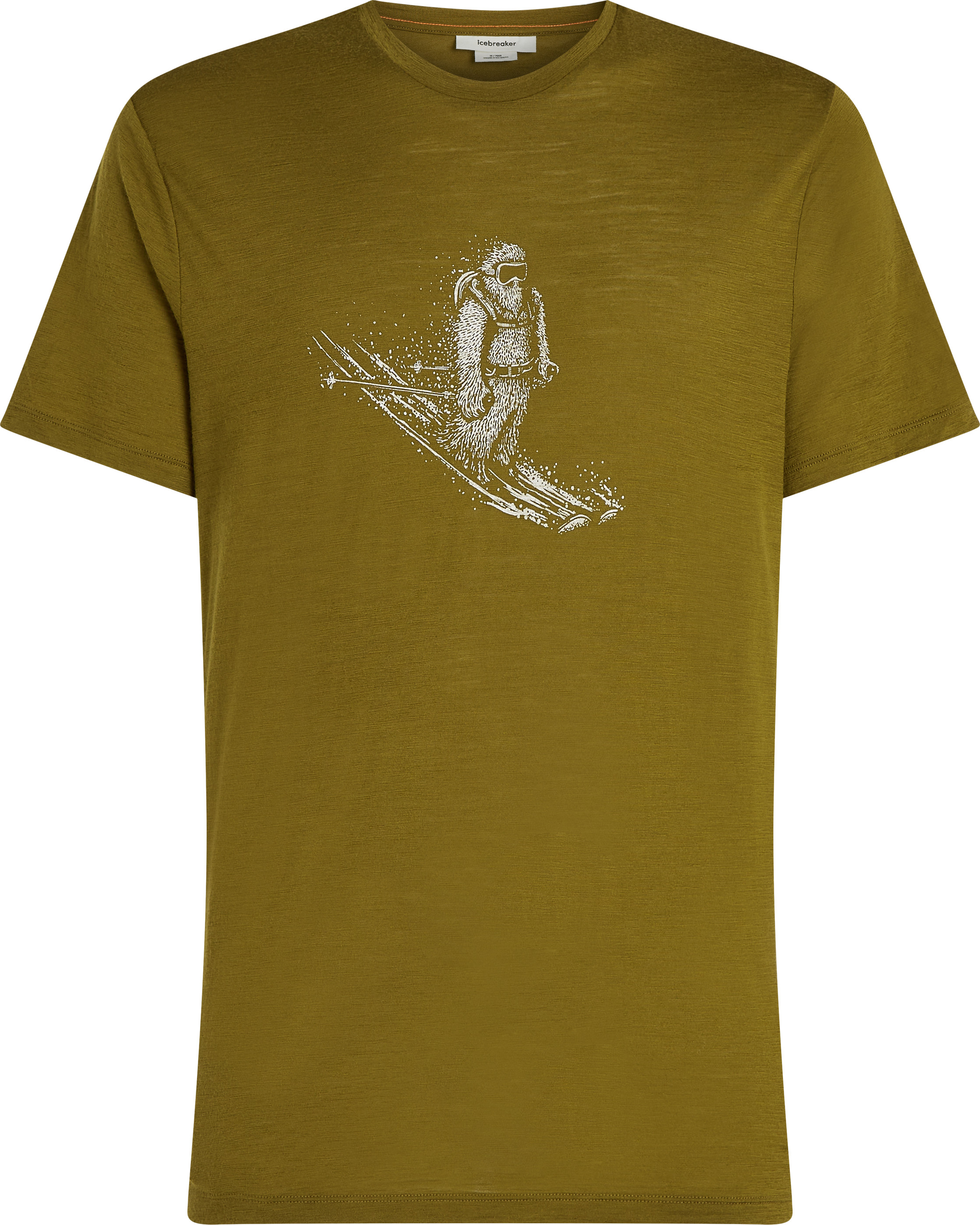 Icebreaker Men’s Merino 150 Tech Lite Short Sleeve T-Shirt Skiing YetiPaddle Algae