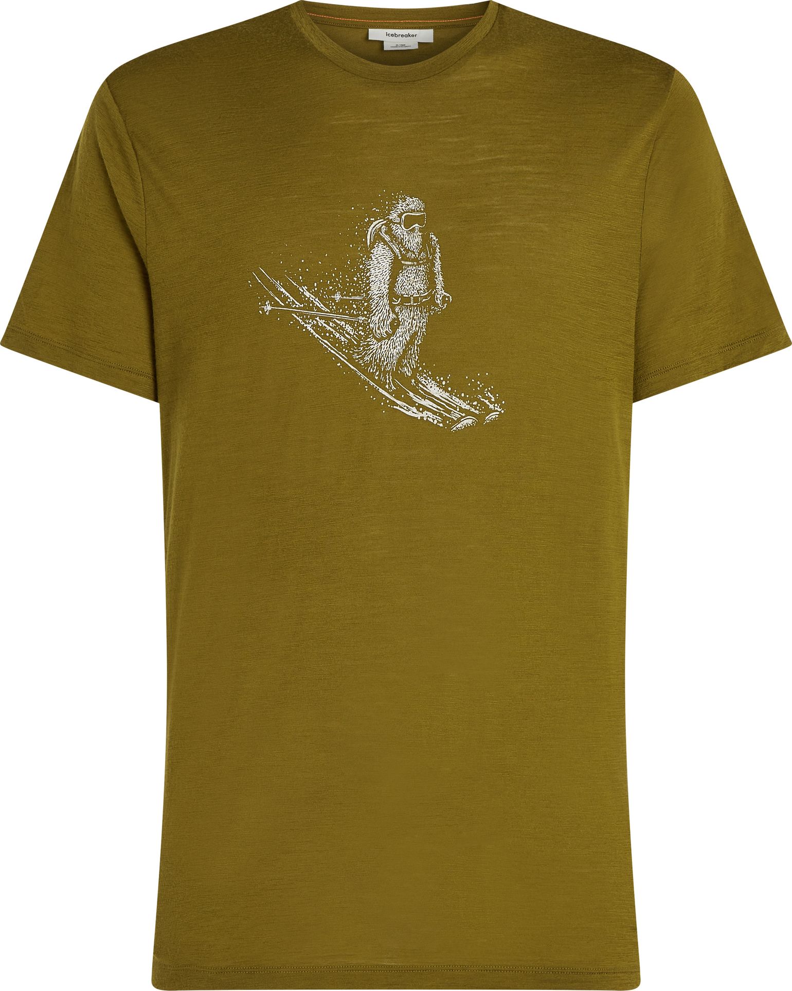 Icebreaker Men's Merino 150 Tech Lite Short Sleeve T-Shirt Skiing YetiPaddle Algae