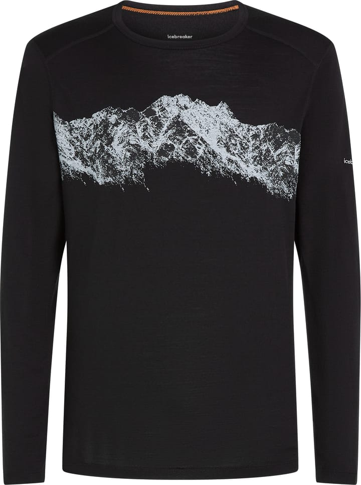 Icebreaker Men's Merino 200 Oasis Longsleeve Crewe Remarkables Midnight Navy Icebreaker