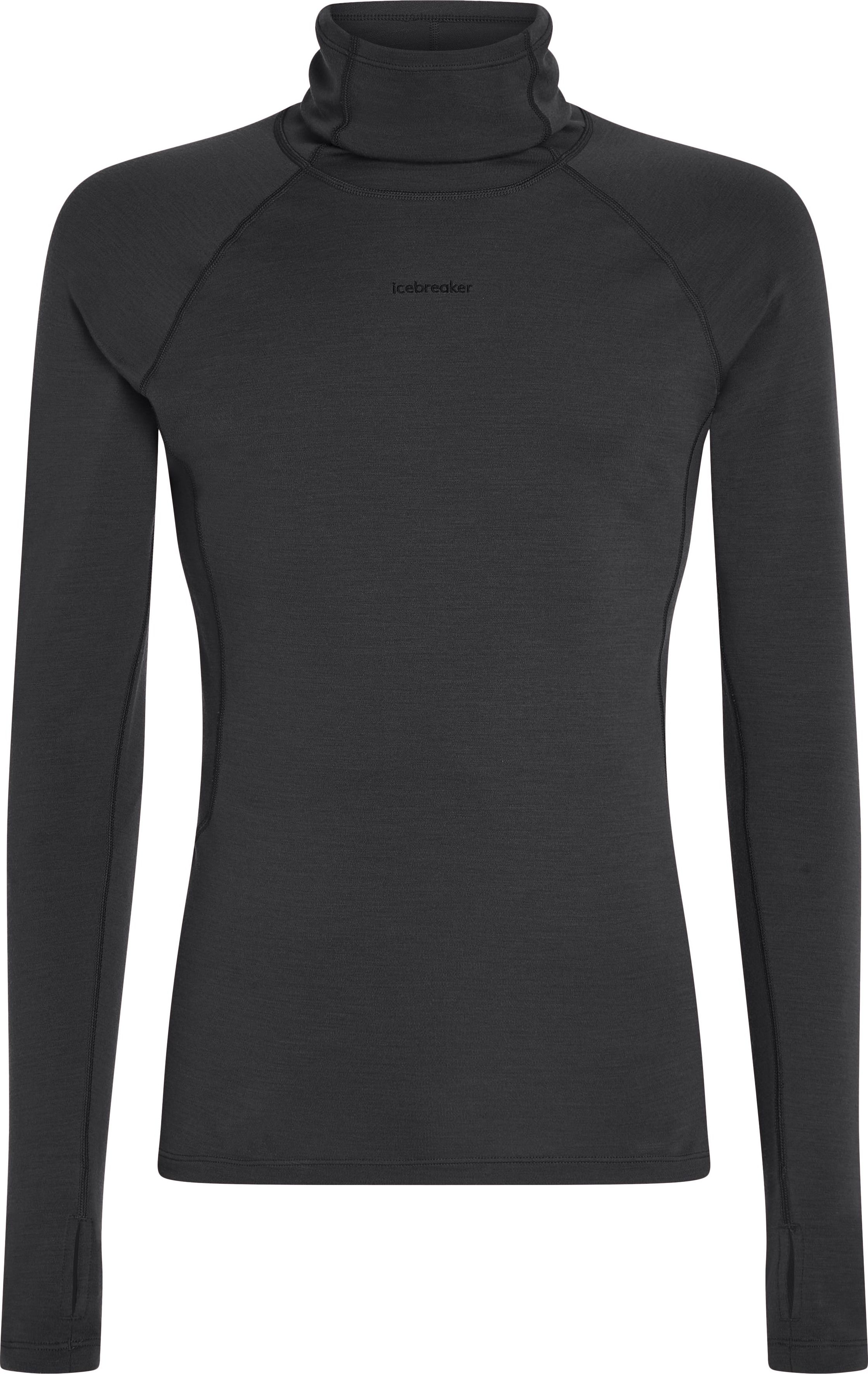 Icebreaker Men’s Merino 300 Merinofine™  Polar Longsleeve Roll Neck Black