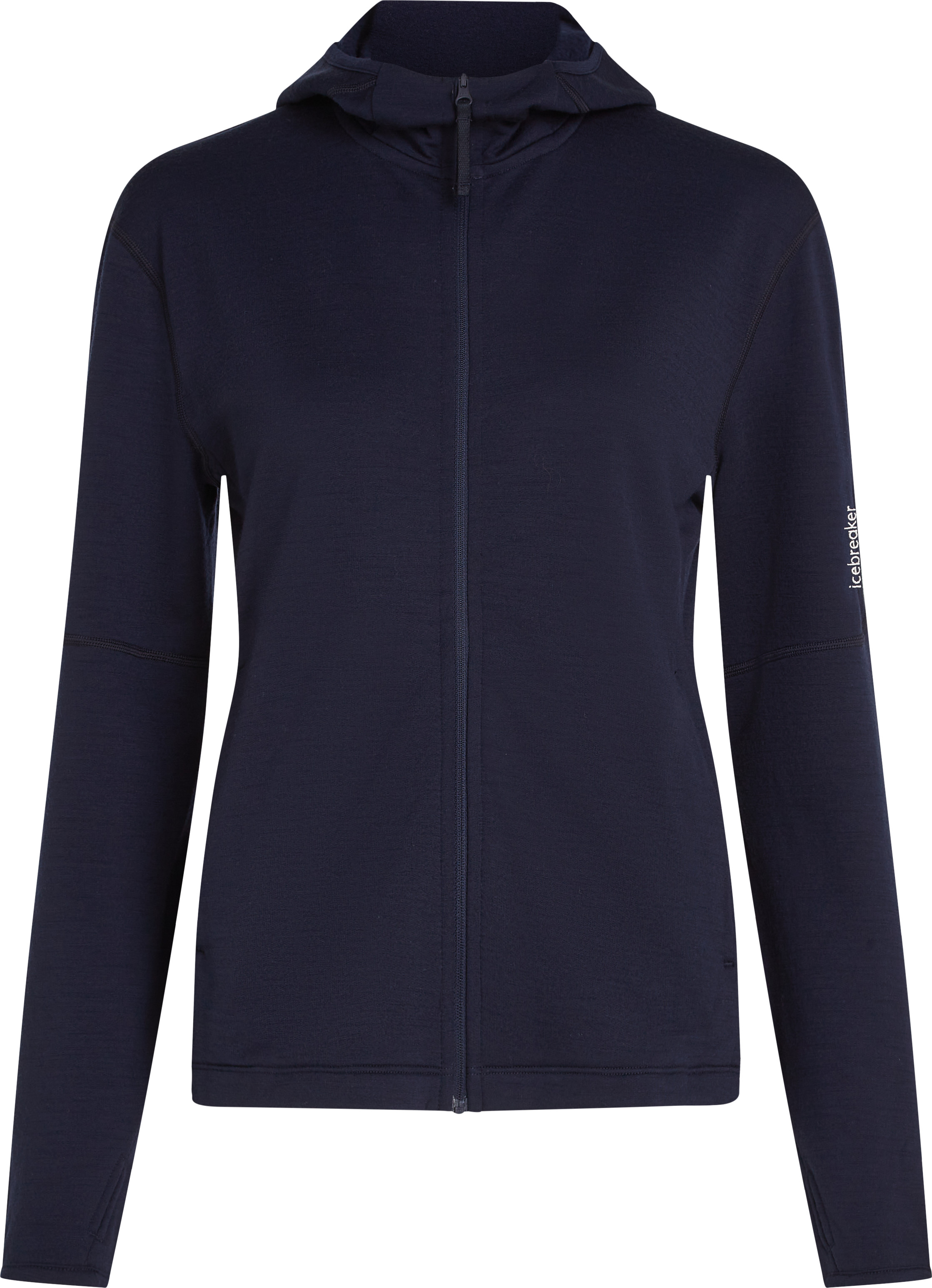 Icebreaker Women’s Merino 360 Realfleece Elementary Longsleeve Zip Hood Midnight Navy