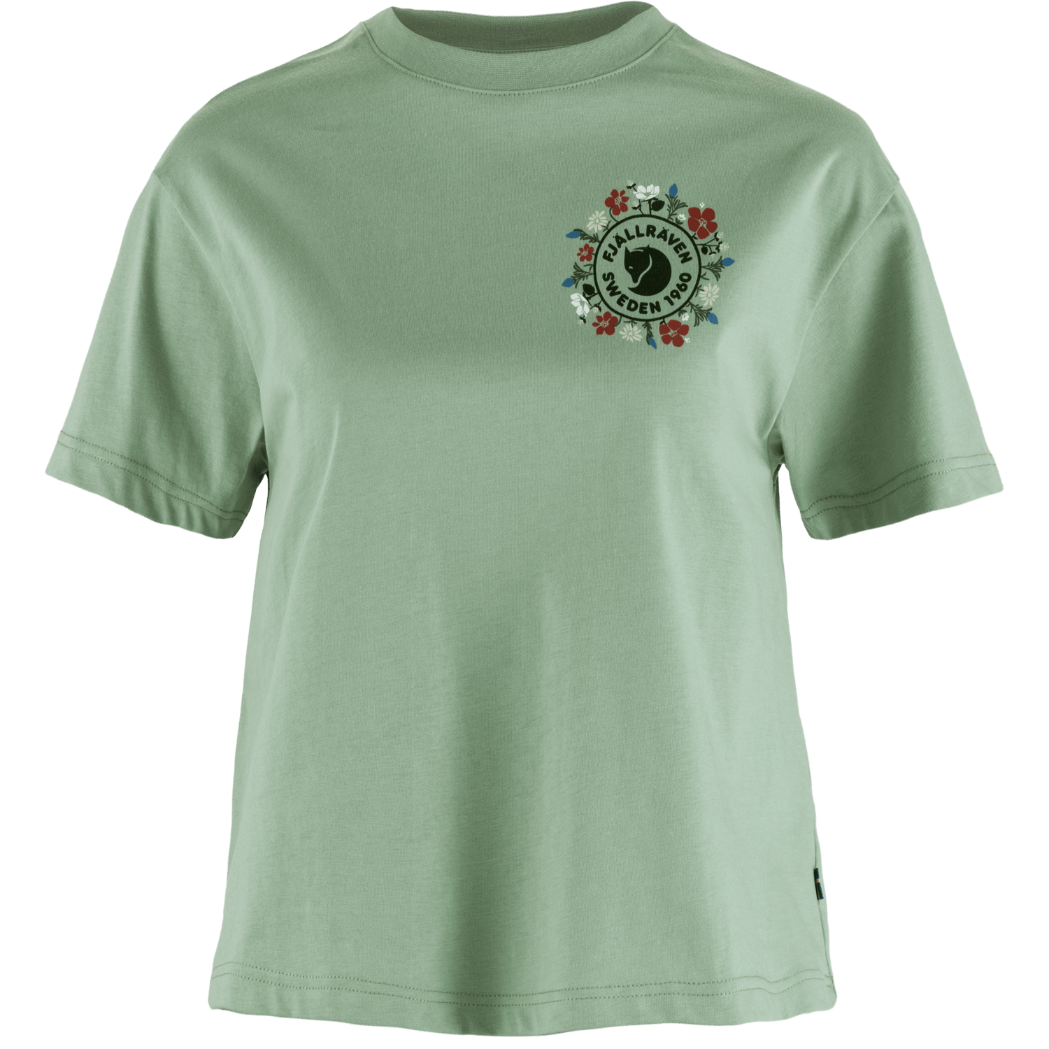 Fjällräven Women's Fjällblomster Logo T-Shirt Misty Green