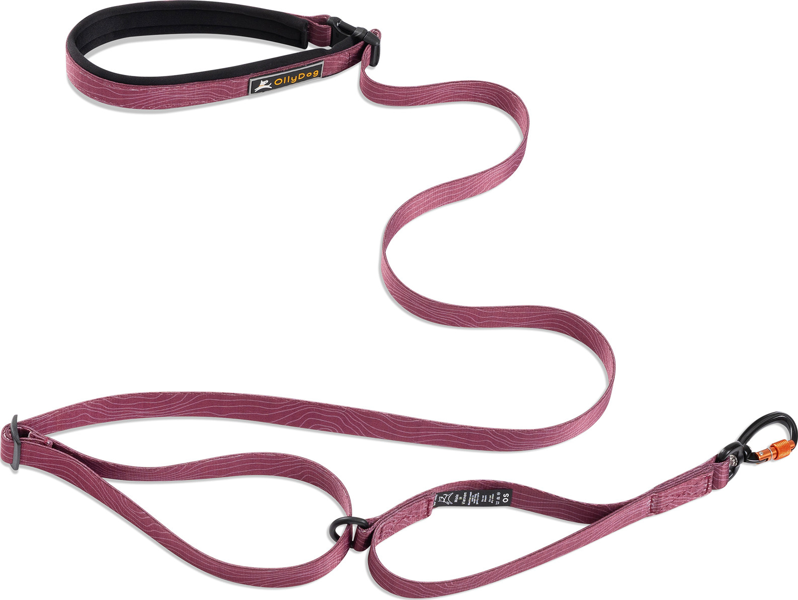 OllyDog Flagstaff Adjustable Leash  Rosewood