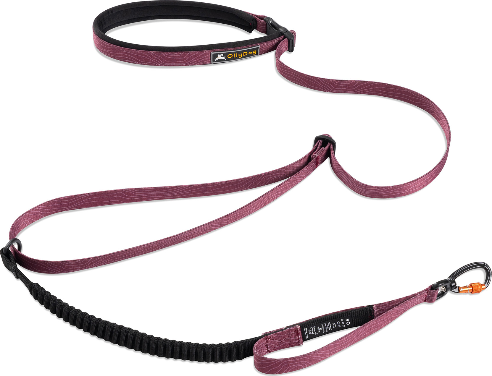 OllyDog Flagstaff Adjustable Spring Leash Rosewood